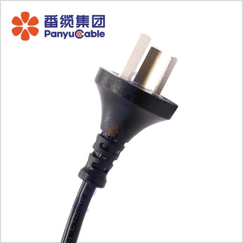 單相兩極帶接地不可拆線插頭