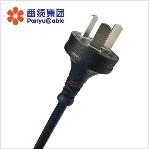 單相兩極帶接地不可拆線插頭